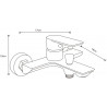 Mexen Alfa bathtub faucet, black - 745730-70
