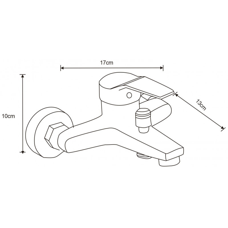 Mexen Caro bathtub faucet, chrome - 746630-00