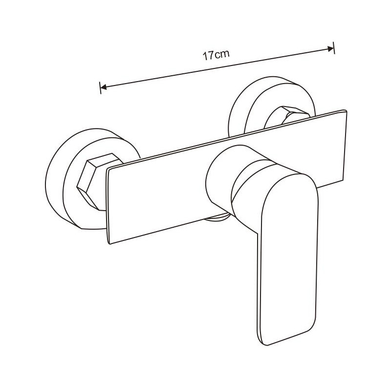 Mexen Alfa black shower faucet - 745740-70