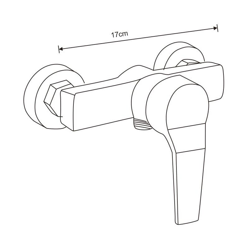 Mexen Caro shower faucet, chrome - 746640-00