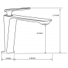 Mexen Ares washbasin faucet, black - 744100-70
