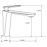 Mexen Ares washbasin mixer tap, Black - 744100-70