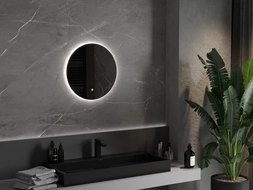 Mexen Erg illuminated bathroom mirror, round 50 cm, LED 6000K, anti-fog - 9823-050-050-611-00