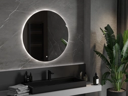 Mexen Erg round illuminated bathroom mirror, 90 cm, LED 6000K, anti-fog - 9823-090-090-611-00