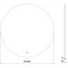 Mexen Erg backlit bathroom mirror, round 100 cm, LED 6000K, anti-fog - 9823-100-100-611-00
