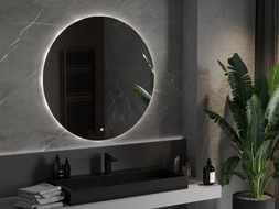 Mexen Erg illuminated bathroom mirror, round 100 cm, LED 6000K, antifog - 9823-100-100-611-00