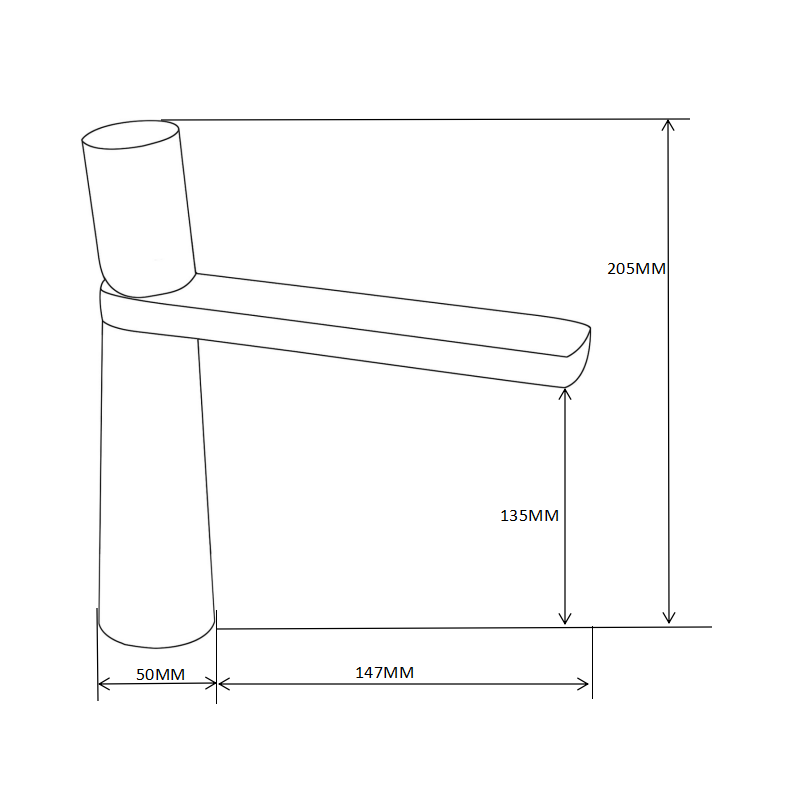 Mexen Nox sink faucet, chrome - 744200-00