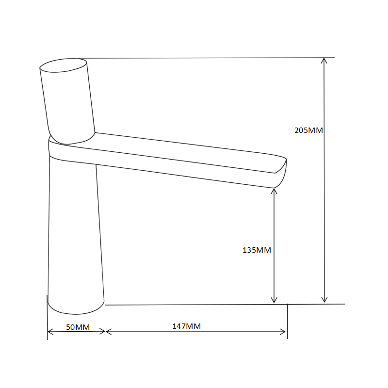 Mexen Nox washbasin tap, chrome - 744200-00