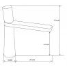 Mexen Nox washbasin mixer tap, Chrome - 744200-00