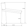 Mexen Nox black washbasin faucet - 744200-70