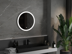 Mexen Oro illuminated bathroom mirror, round 60 cm, LED 6000K, anti-fog - 9824-060-060-611-00