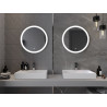 Mexen Oro illuminated bathroom mirror, round 60 cm, LED 6000K, anti-fog - 9824-060-060-611-00