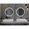 Mexen Oro illuminated bathroom mirror, round 70 cm, LED 6000K, anti-fog - 9824-070-070-611-00