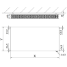 Mexen CVF22 Flat panel radiator 400 x 500 mm, bottom connection, 569 W, white - W622F-040-050-00