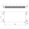 Mexen Flat CVF22 panel radiator 400 x 2000 mm, bottom connection, 2049 W, white - W622F-040-200-00