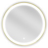 Mexen Esso illuminated bathroom mirror, round 60 cm, LED 6000K, anti-steam, gold frame - 9825-060-060-611-50