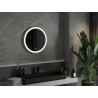 Mexen Esso illuminated bathroom mirror, round 60 cm, LED 6000K, anti-steam, gold frame - 9825-060-060-611-50