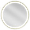 Mexen Esso illuminated bathroom mirror, round 70 cm, LED 6000K, anti-fog, gold frame - 9825-070-070-611-50