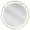 Mexen Esso illuminated bathroom mirror, round 70 cm, LED 6000K, antifog, gold frame - 9825-070-070-611-50