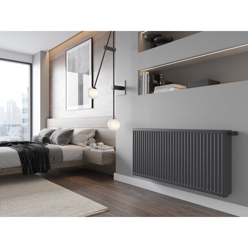 Mexen C33 plate radiator 300 x 1000 mm, side connection, 1334 W, anthracite - W433-030-100-66