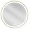 Mexen Esso backlit bathroom mirror, round 80 cm, LED 6000K, anti-fog, gold frame - 9825-080-080-611-50