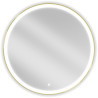 Mexen Esso illuminated bathroom mirror, round 90 cm, LED 6000K, anti-fog, gold frame - 9825-090-090-611-50