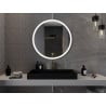 Mexen Esso illuminated bathroom mirror, round 90 cm, LED 6000K, anti-steam, gold frame - 9825-090-090-611-50