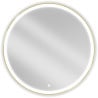 Mexen Esso illuminated bathroom mirror, round 100 cm, LED 6000K, anti-fog, gold frame - 9825-100-100-611-50