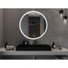 Mexen Esso illuminated bathroom mirror, round 100 cm, LED 6000K, anti-fog, gold frame - 9825-100-100-611-50