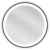 Mexen Esso illuminated bathroom mirror, round 60 cm, LED 6000K, anti-fog, black frame - 9825-060-060-611-70
