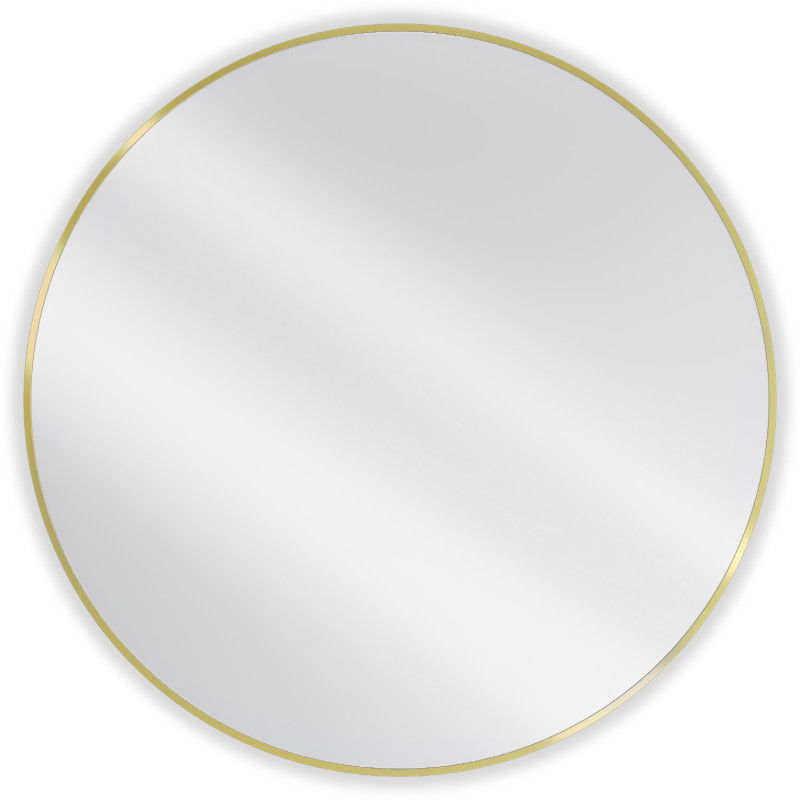 Mexen Loft bathroom mirror round 100 cm, gold frame - 9850-100-100-000-50