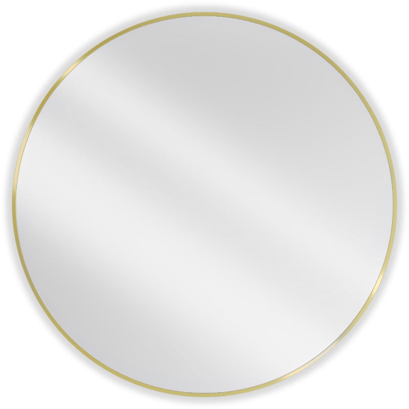 Mexen Loft round bathroom mirror 100 cm, gold frame - 9850-100-100-000-50
