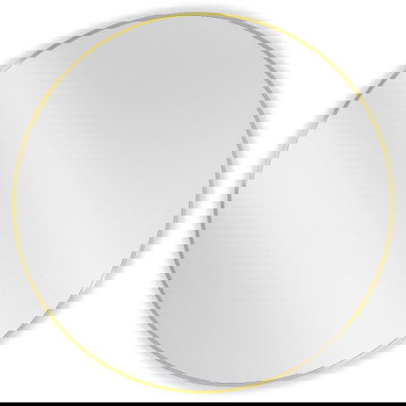 Mexen Loft bathroom mirror round 100 cm, gold frame - 9850-100-100-000-50
