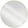Mexen Loft bathroom round mirror 100 cm, gold frame - 9850-100-100-000-50