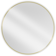 Mexen Loft bathroom mirror round 100 cm, gold frame - 9850-100-100-000-50