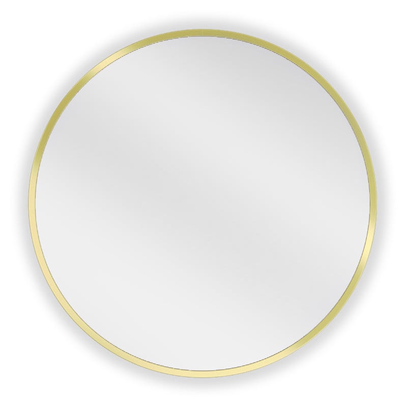 Mexen Loft bathroom mirror round 35 cm, gold frame - 9850-035-035-000-50