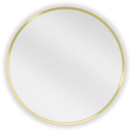 Mexen Loft round bathroom mirror 35 cm, brushed gold frame - 9850-035-035-000-50