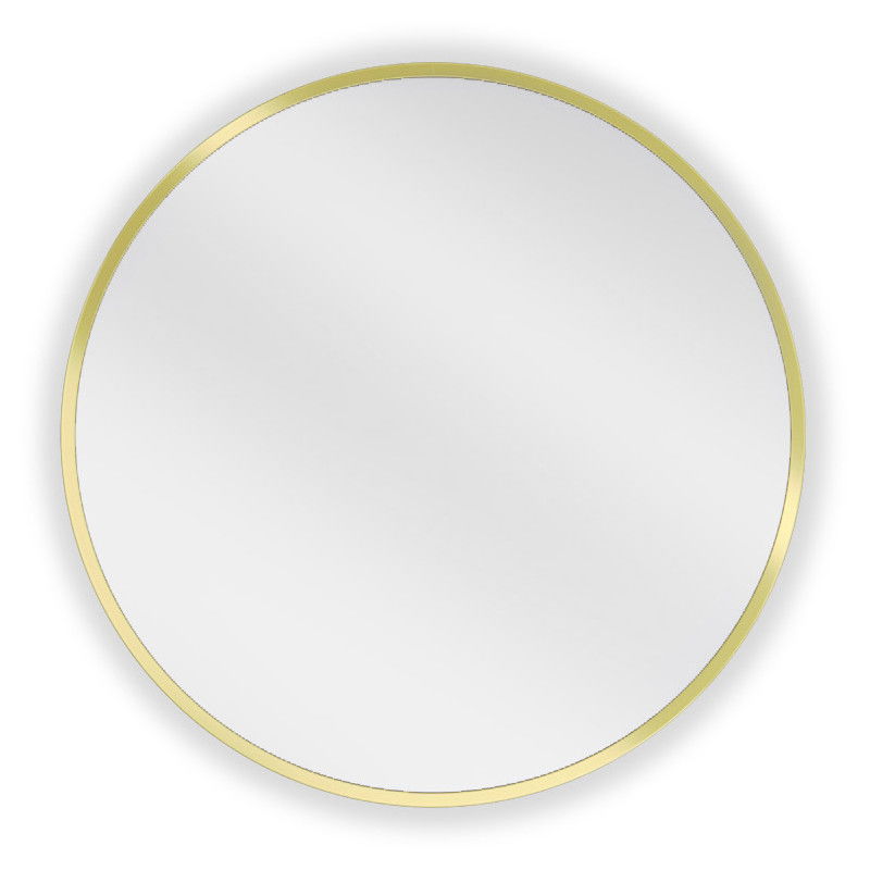 Mexen Loft round bathroom mirror 40 cm, gold frame - 9850-040-040-000-50