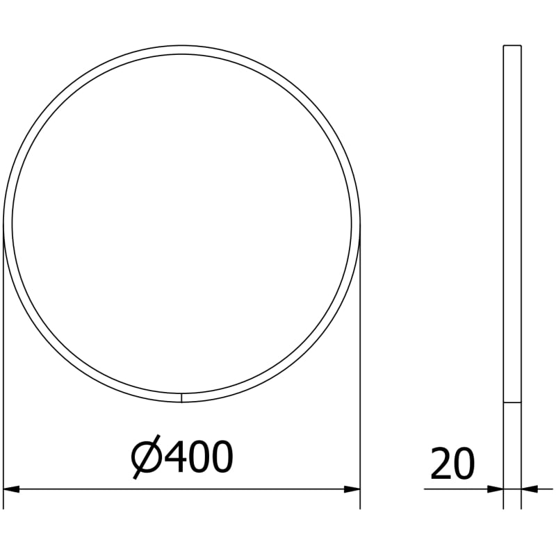 Mexen Loft Round bathroom mirror 40 cm, brushed gold frame - 9850-040-040-000-50