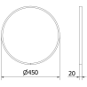 Mexen Loft round bathroom mirror 45 cm, brushed gold frame - 9850-045-045-000-50