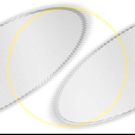 Mexen Loft bathroom mirror round 50 cm, gold frame - 9850-050-050-000-50