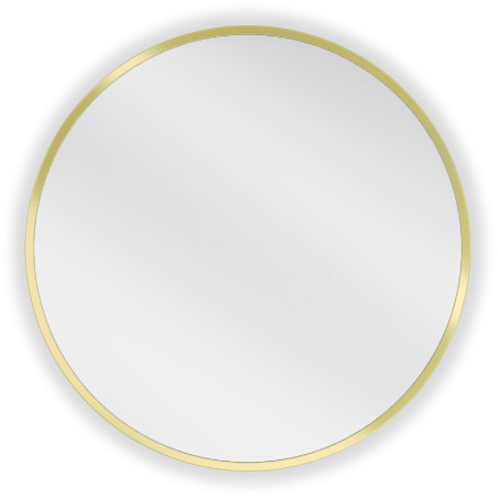 Mexen Loft bathroom mirror round 55 cm, gold frame - 9850-055-055-000-50