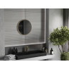 Mexen Loft bathroom mirror round 55 cm, gold frame - 9850-055-055-000-50