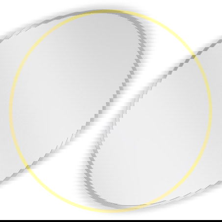 Mexen Loft round bathroom mirror 65 cm, gold frame - 9850-065-065-000-50