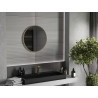 Mexen Loft Round bathroom mirror 65 cm, brushed gold frame - 9850-065-065-000-50