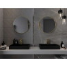 Mexen Loft Round bathroom mirror 65 cm, brushed gold frame - 9850-065-065-000-50