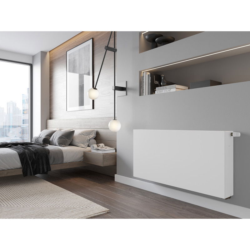 Mexen Flat CVF33 panel radiator 400 x 800 mm, bottom connection, 1265 W, white - W633F-040-080-00