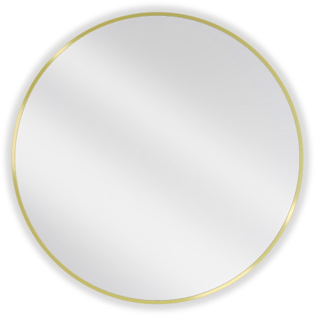Mexen Loft Round bathroom mirror 80 cm, brushed gold frame - 9850-080-080-000-50