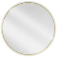 Mexen Loft bathroom mirror round 80 cm, gold frame - 9850-080-080-000-50