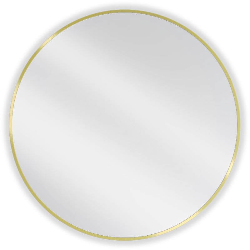 Mexen Loft bathroom mirror round 85 cm, gold frame - 9850-085-085-000-50